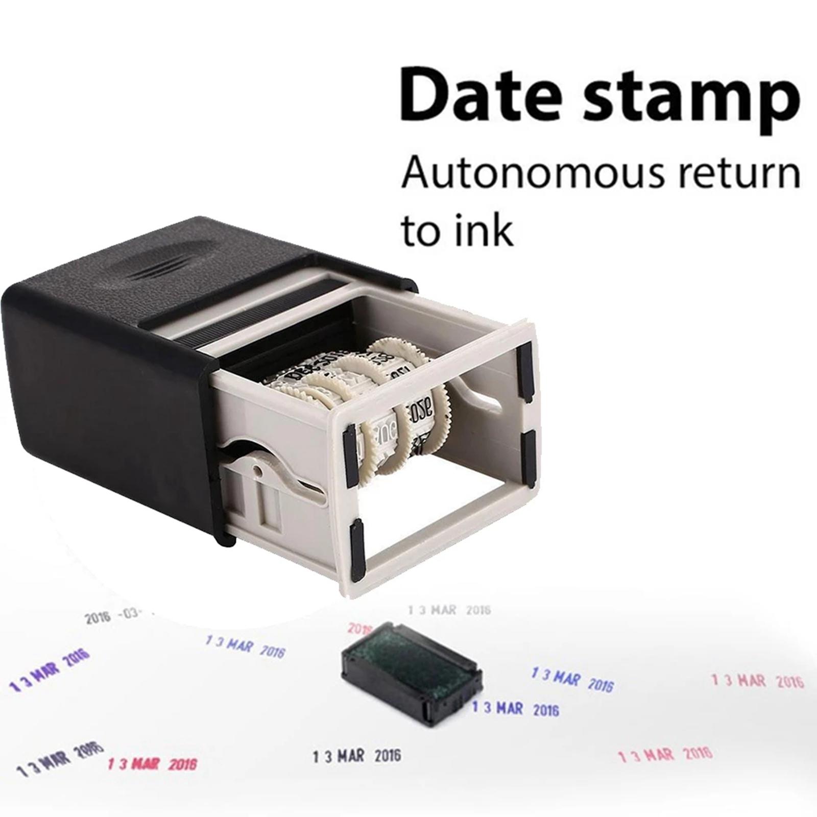 Rubber Date Stamp - Adjustable Date Stamp Self Inking Rubber