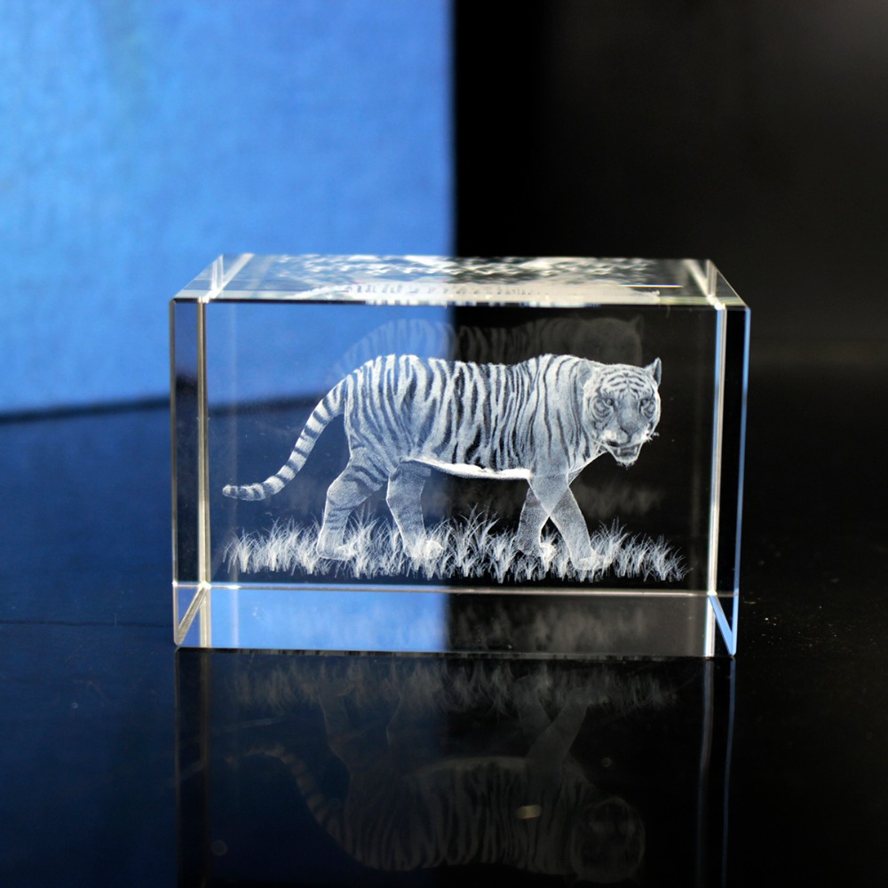 K9 Crystal Tiger Model Statue  - Paper Weight Crystal のレビューと価格
