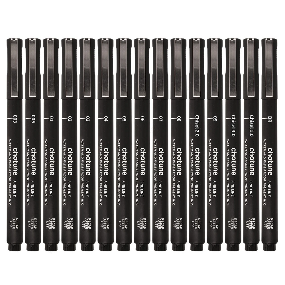 Black Micro Pens,15 Sizes,Wate - Correction Pen Fine のレビューと価格