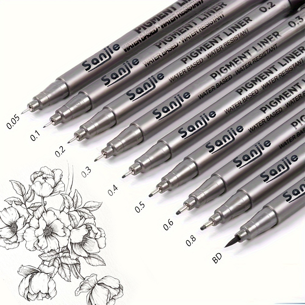 9-Piece Fine Line Waterproof I - Correction Pen Fine のレビューと価格