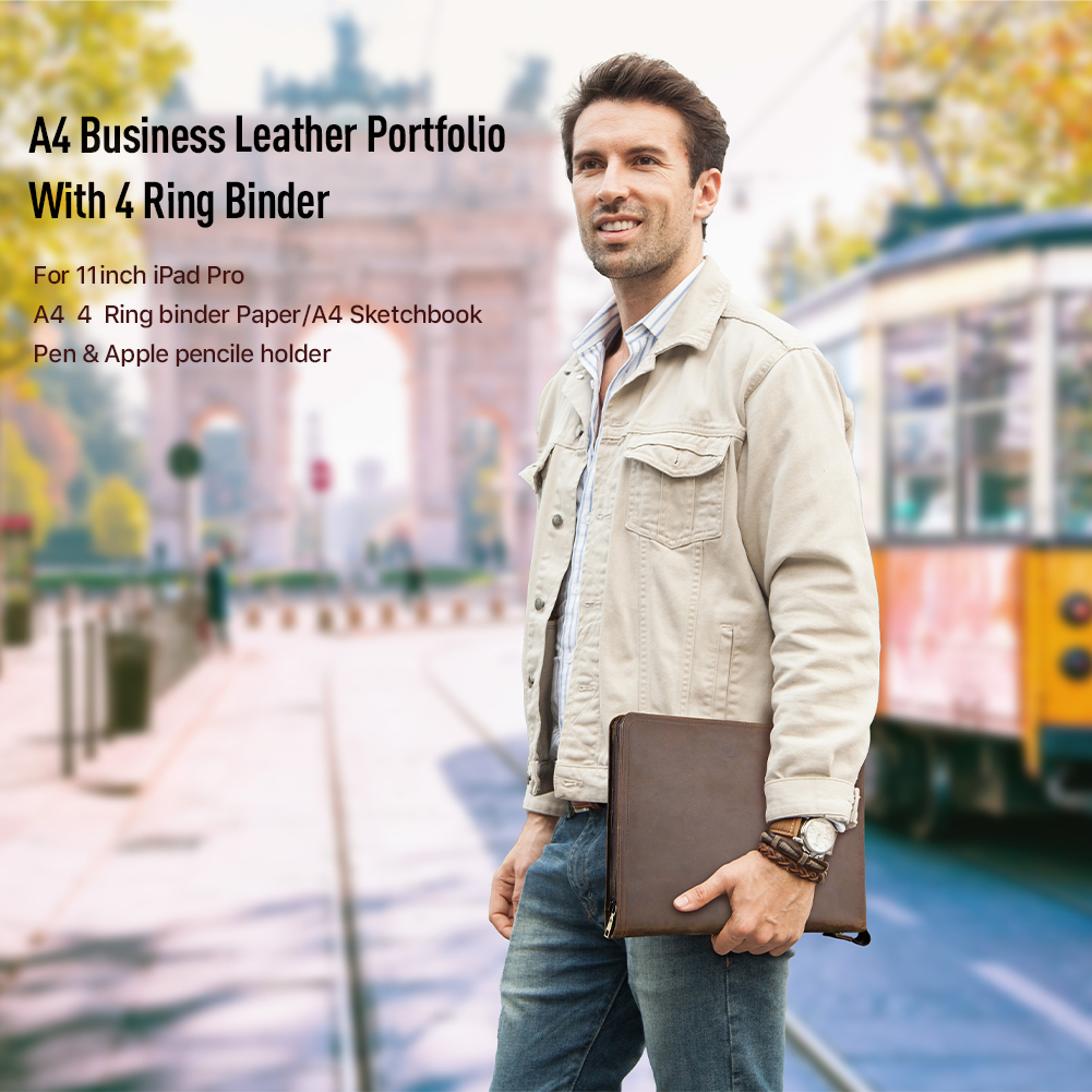 Luxury Retro A4 Cowhide Busine - Binder A4 Lever のレビューと価格