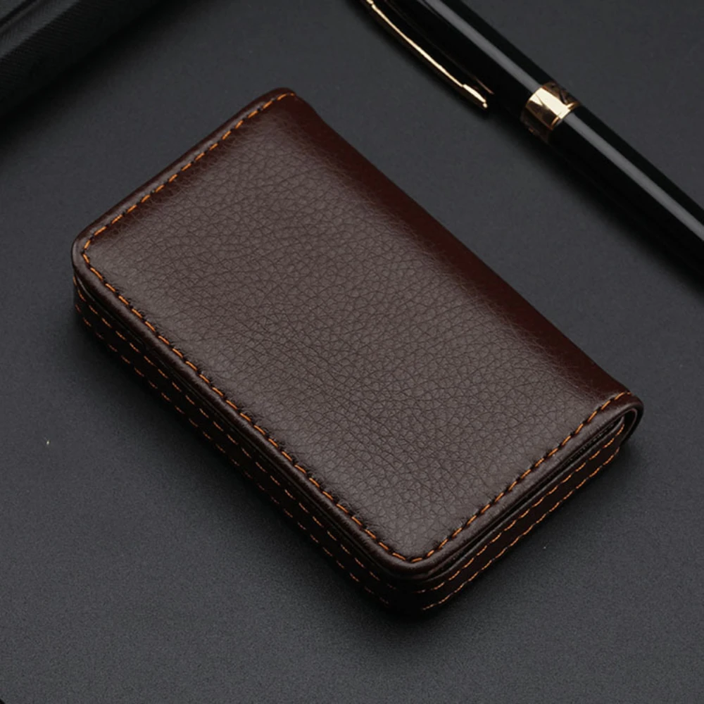 Sized Stitched PU Leather Cred - Index Card Holder のレビューと価格
