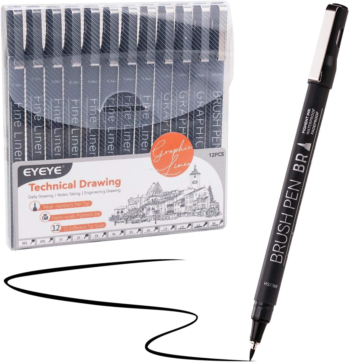 Micro Fineliner Pens Set, 12 B - Archive Box Set のレビューと価格