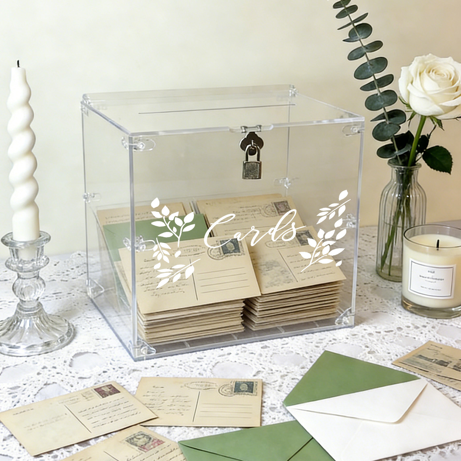 Acrylic Wedding Card Boxes wit - Card Index Box のレビューと価格