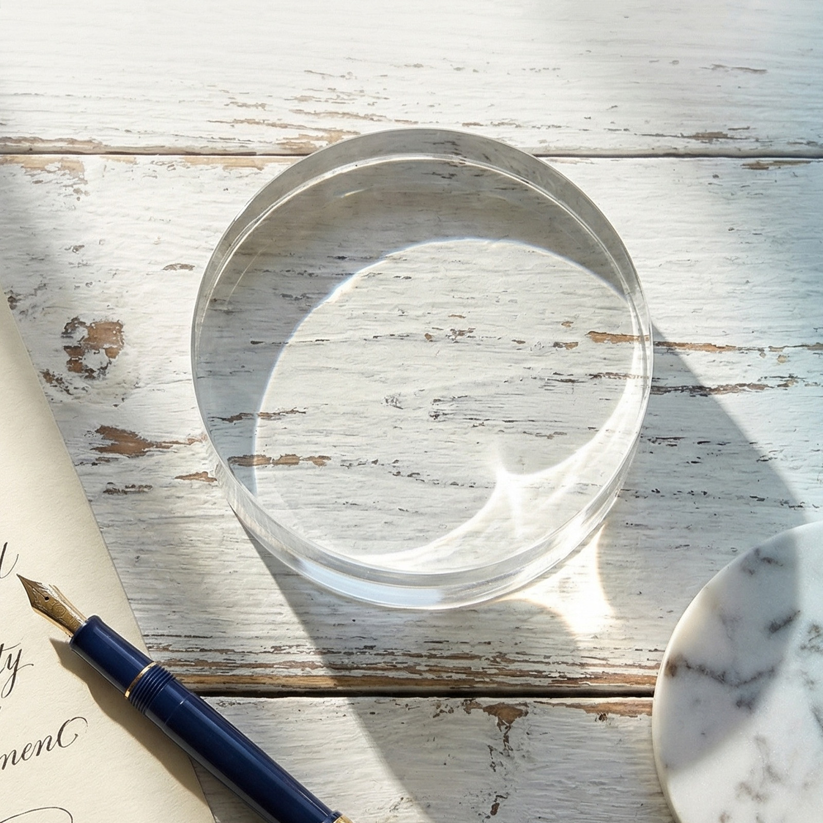 3.15 Inch Round Clear Crystal  - Paper Weight Crystal のレビューと価格