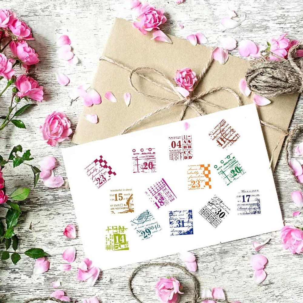 1Sheet Vintage Date Clear Stam - Rubber Date Stamp のレビューと価格