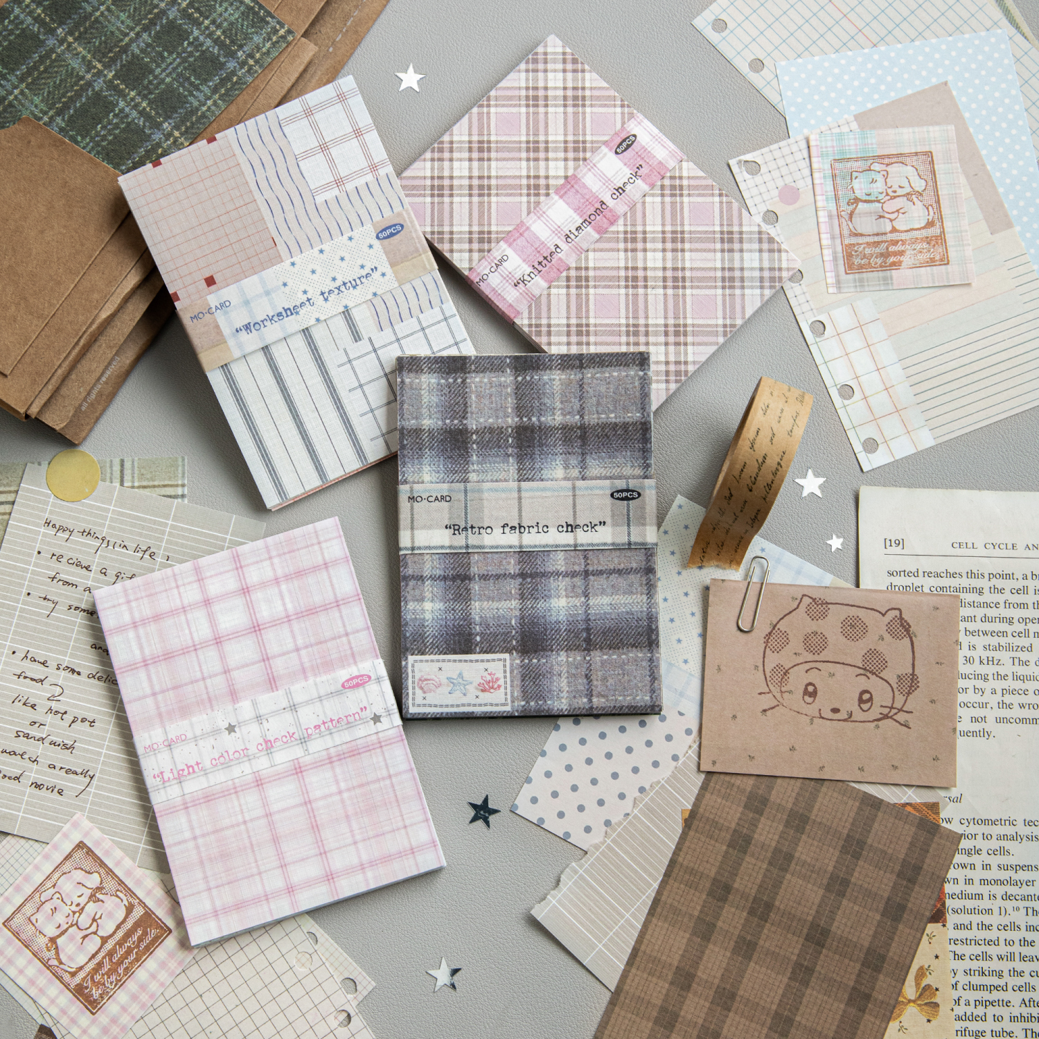 50pcs creative plaid Decor Scr - Ink Blotter Paper のレビューと価格