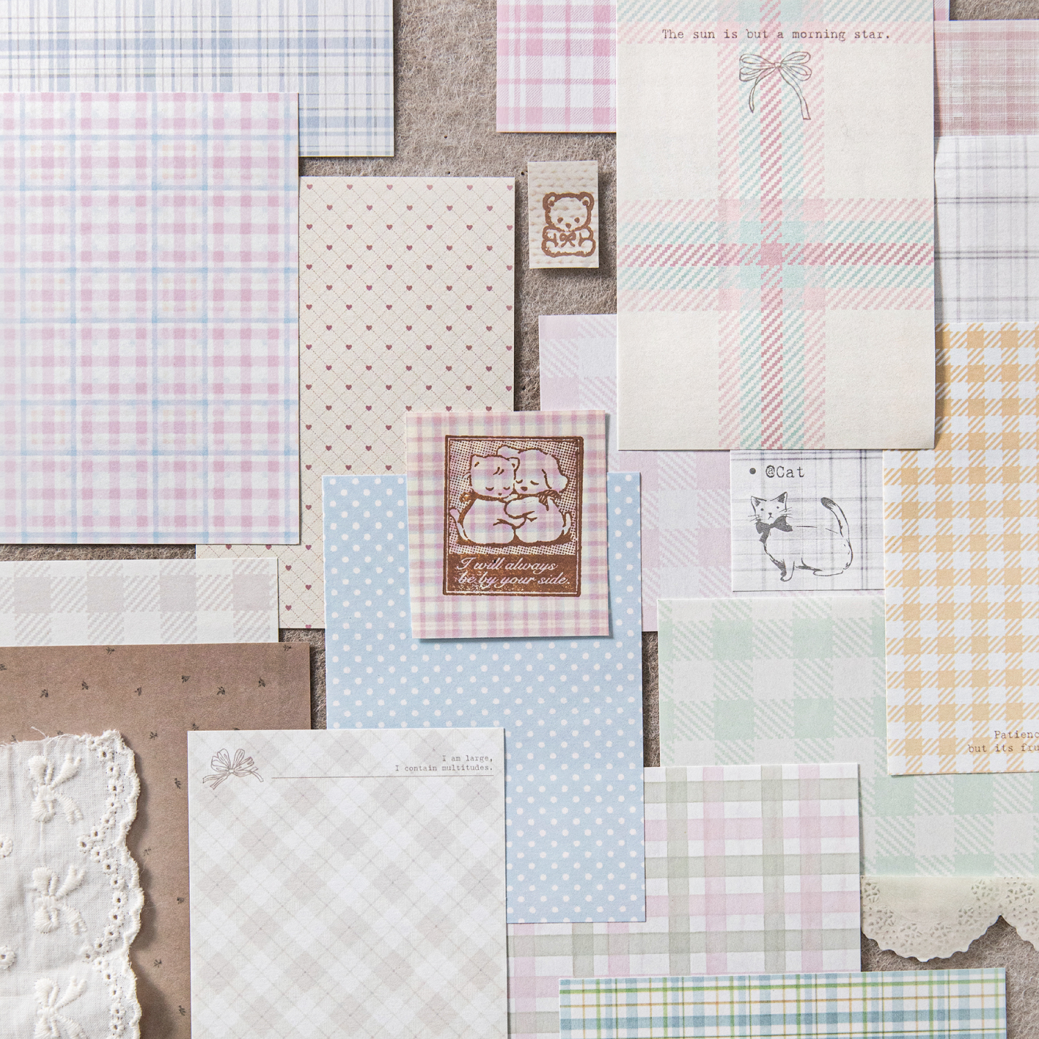 50pcs creative plaid Decor Scr - Ink Blotter Paper のレビューと価格