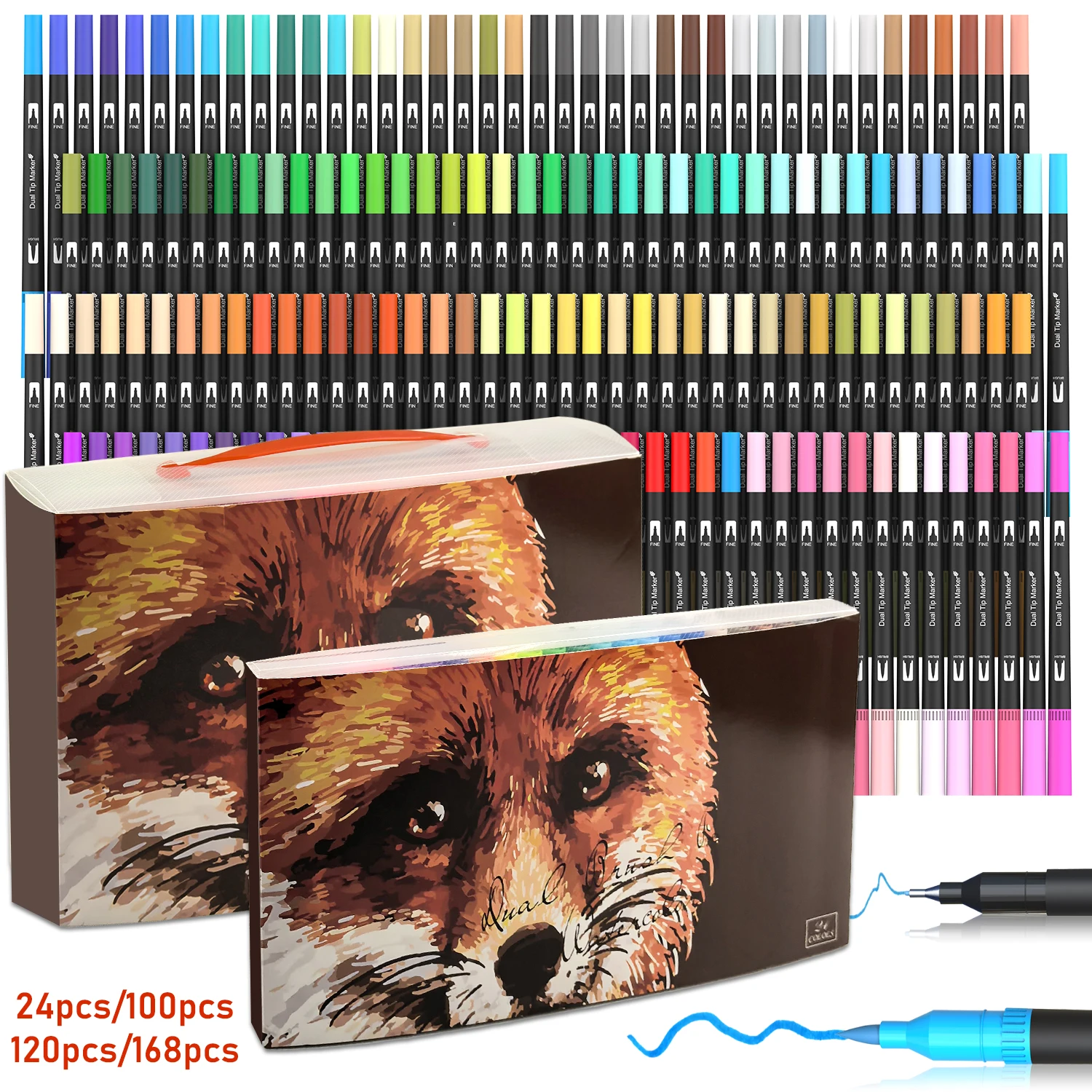 Dual Brush Pens Art Markers, 2 - Correction Pen Fine のレビューと価格