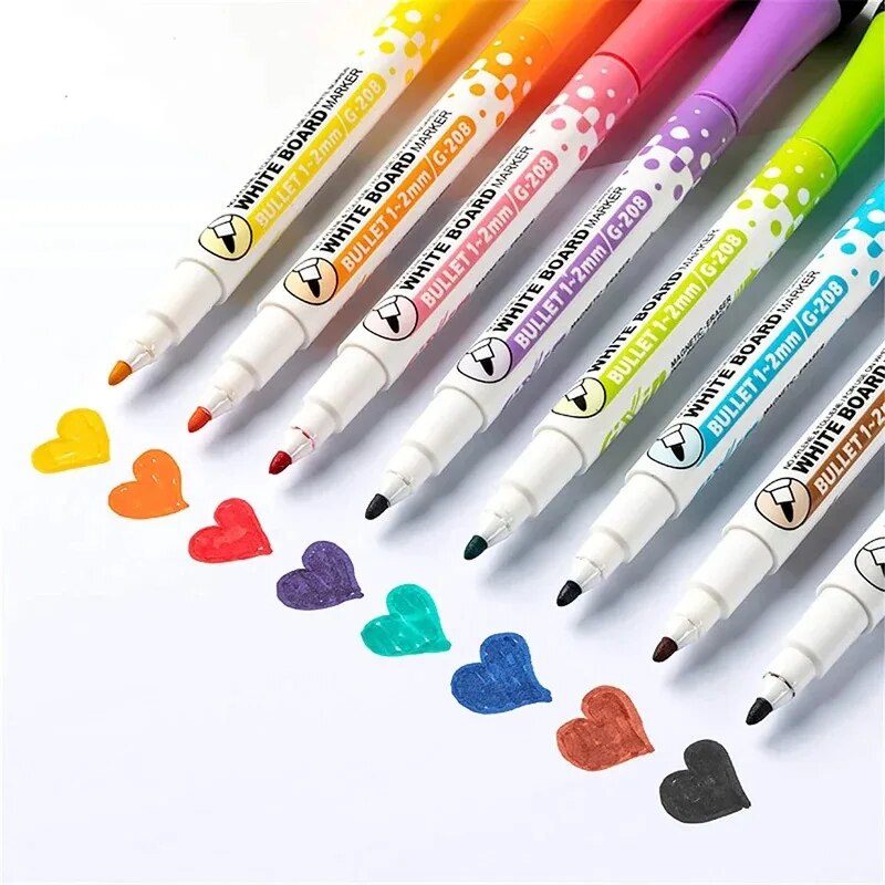 8 Colors Whiteboard Pens, Fine - Correction Pen Fine のレビューと価格