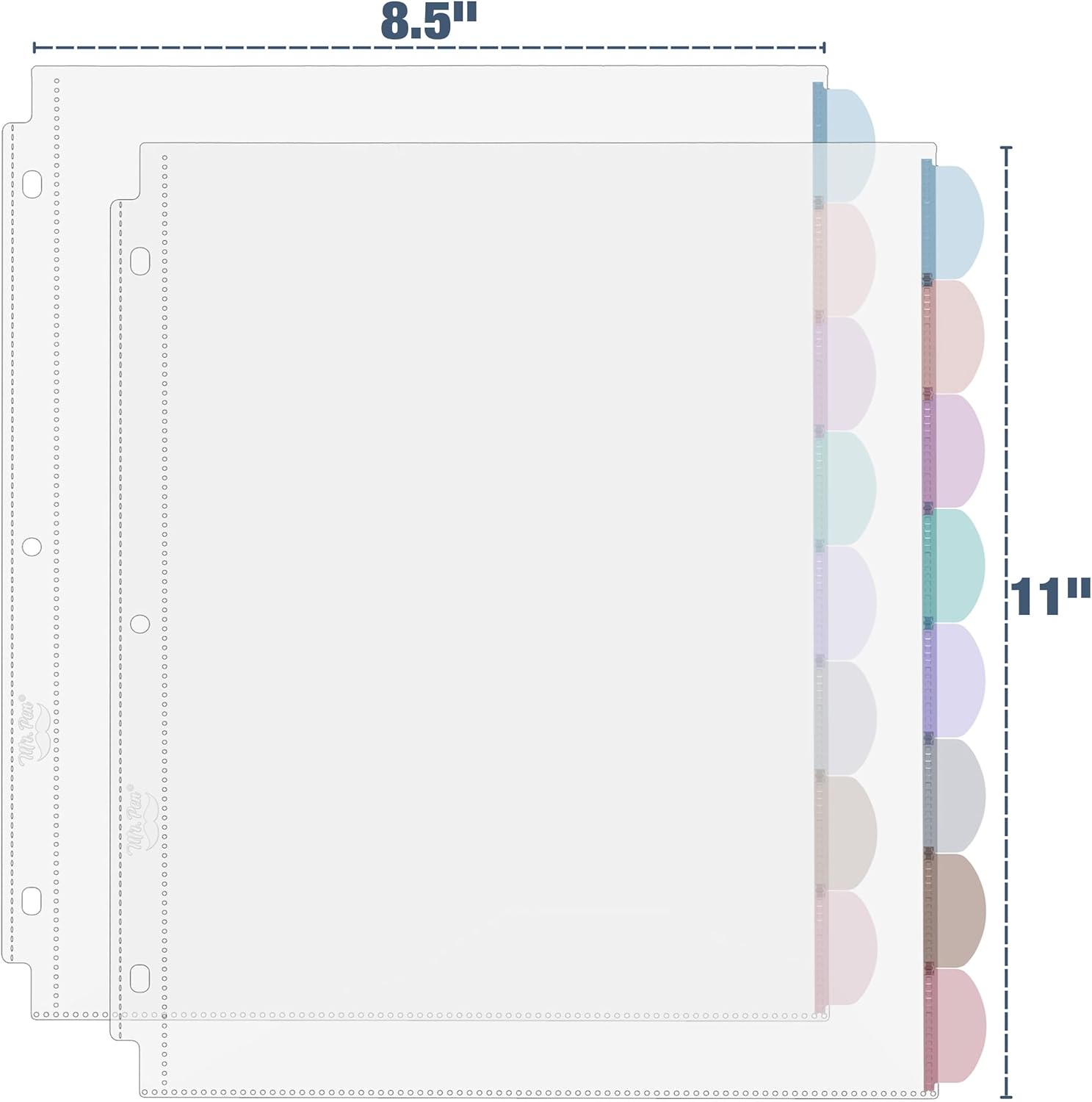A4 Clear Sheet Protectors with - Tab Divider A4 のレビューと価格