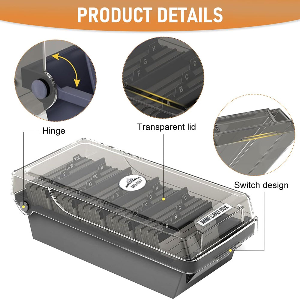 Desktop Business Card Box, Lar - Card Index Box のレビューと価格