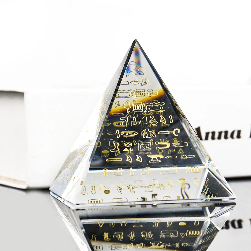 Egyptian Hieroglyph Crystal Py - Paper Weight Crystal のレビューと価格