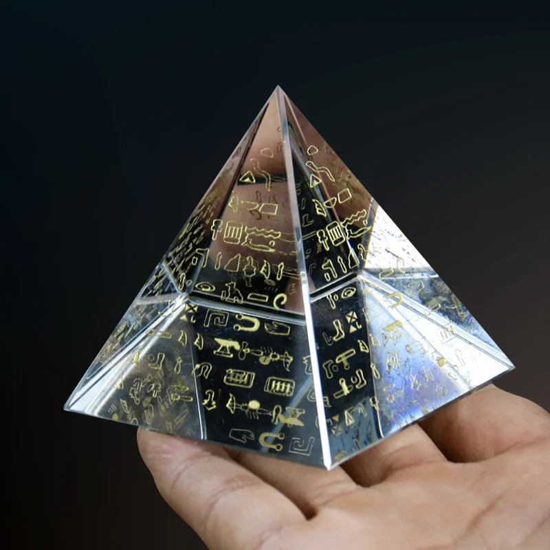Egyptian Hieroglyph Crystal Py - Paper Weight Crystal のレビューと価格