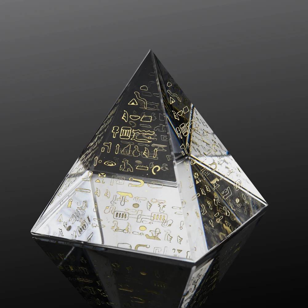 Egyptian Hieroglyph Crystal Py - Paper Weight Crystal のレビューと価格