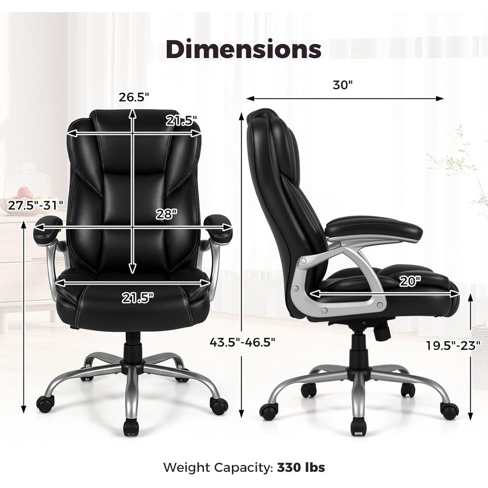 High Back Leather Ergonomic Sw - Leather Desk Pad のレビューと価格