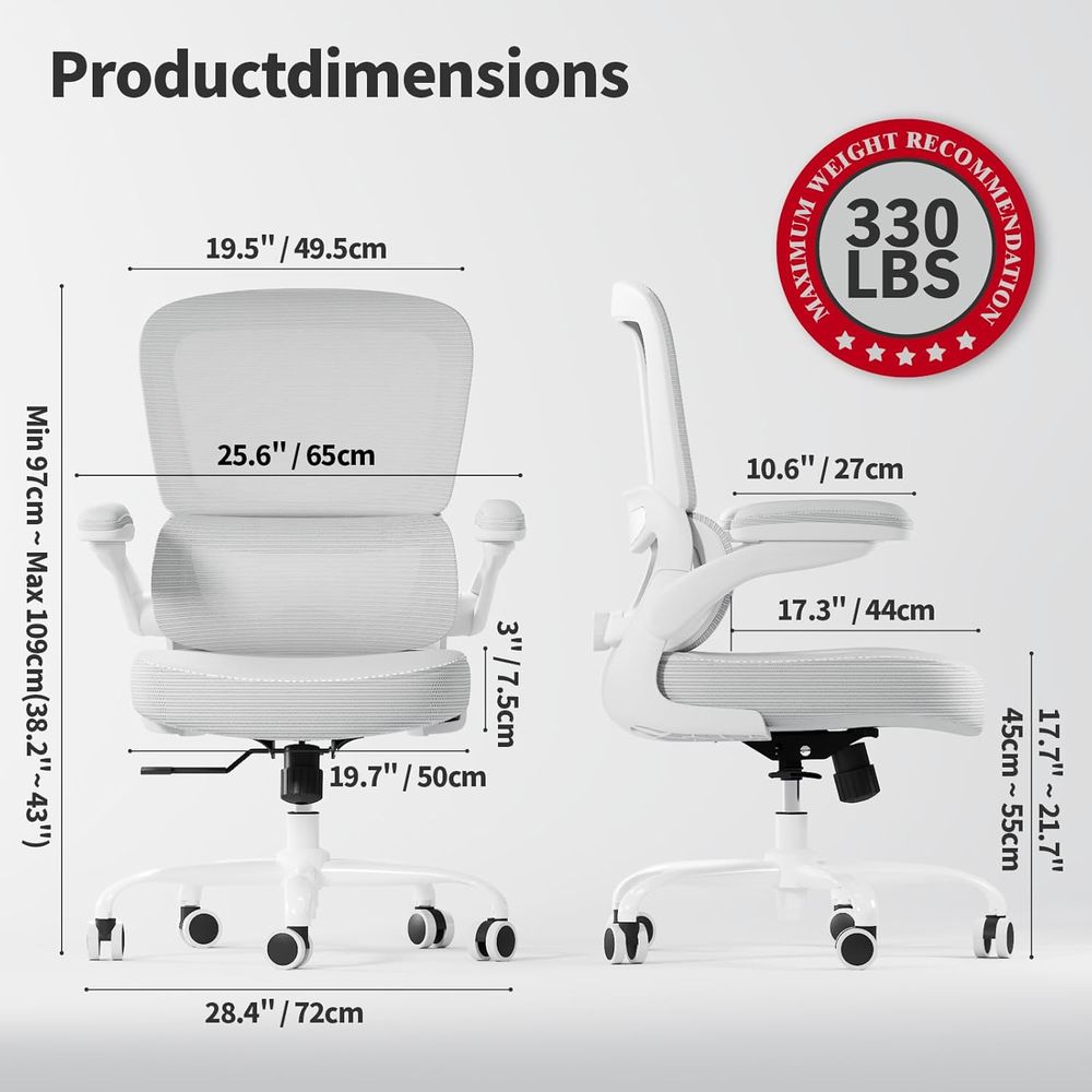Ergonomic Desk Chair with Adju - Leather Desk Pad のレビューと価格