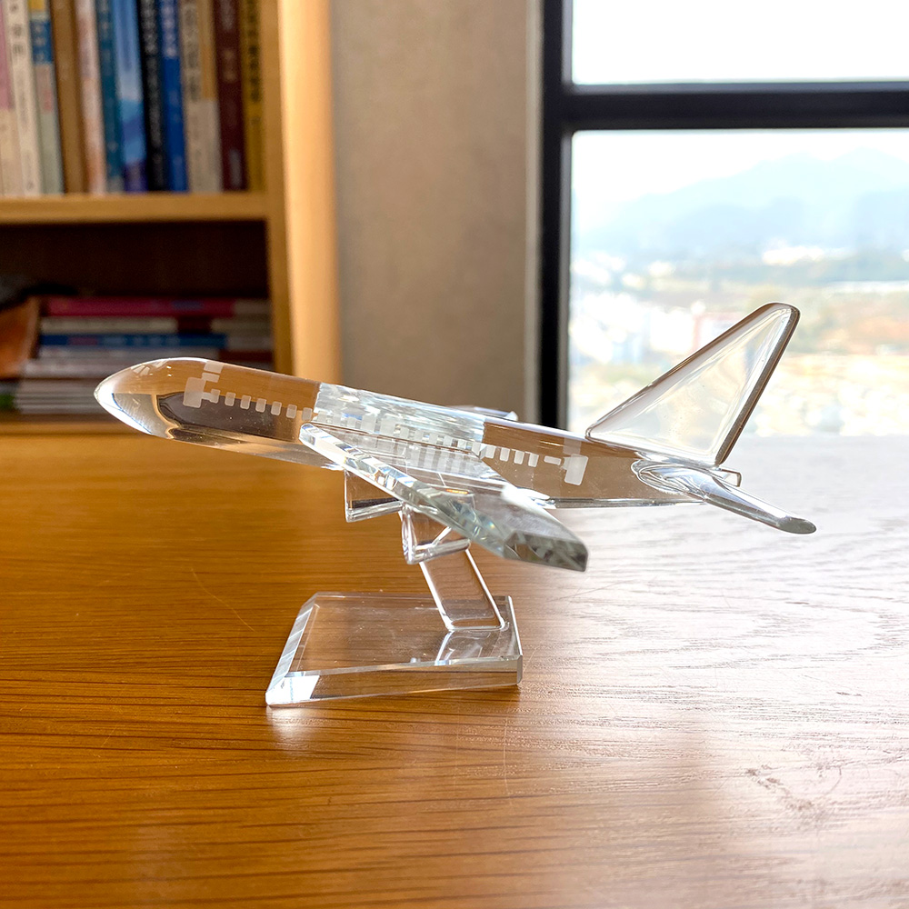 Clear Crystal Cute  Aircraft F - Paper Weight Crystal のレビューと価格