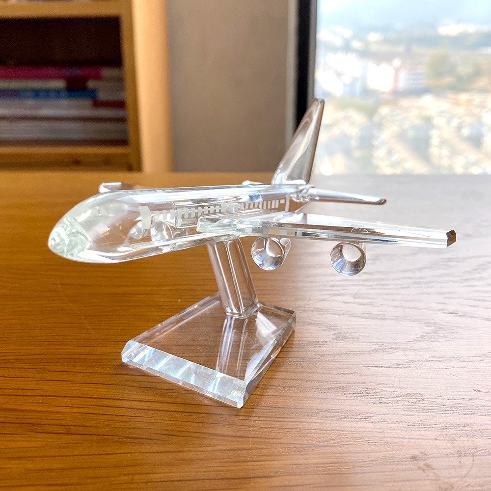 Clear Crystal Cute  Aircraft F - Paper Weight Crystal のレビューと価格