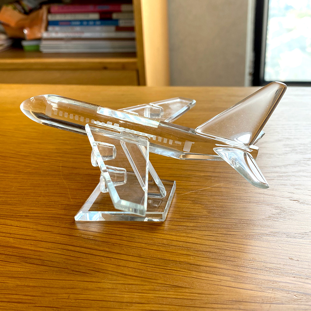 Clear Crystal Cute  Aircraft F - Paper Weight Crystal のレビューと価格