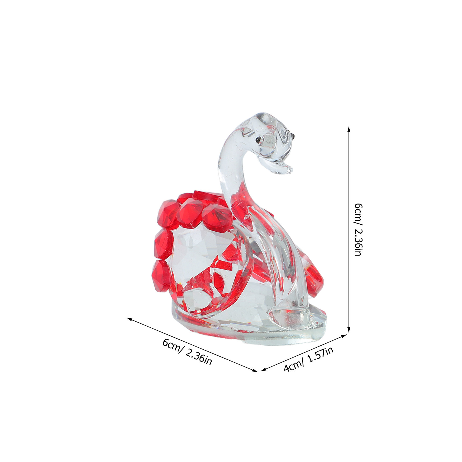 2Pcs Crystal Swan Decor Lover  - Paper Weight Crystal のレビューと価格