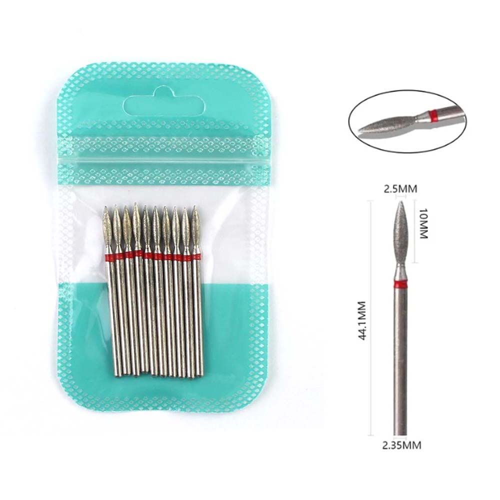 10pcs Diamond Nail Drill Bits  - Gel Refill Pack のレビューと価格