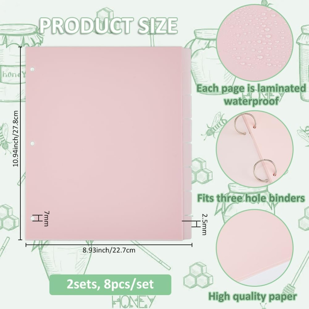 16 Sheets 3 Ring A4 Pink Binde - Tab Divider A4 のレビューと価格