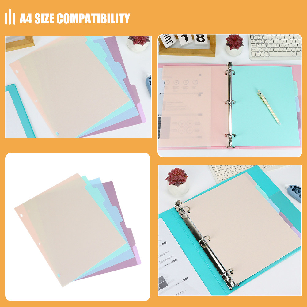1Set A4 Plastic Binder Divider - Tab Divider A4 のレビューと価格