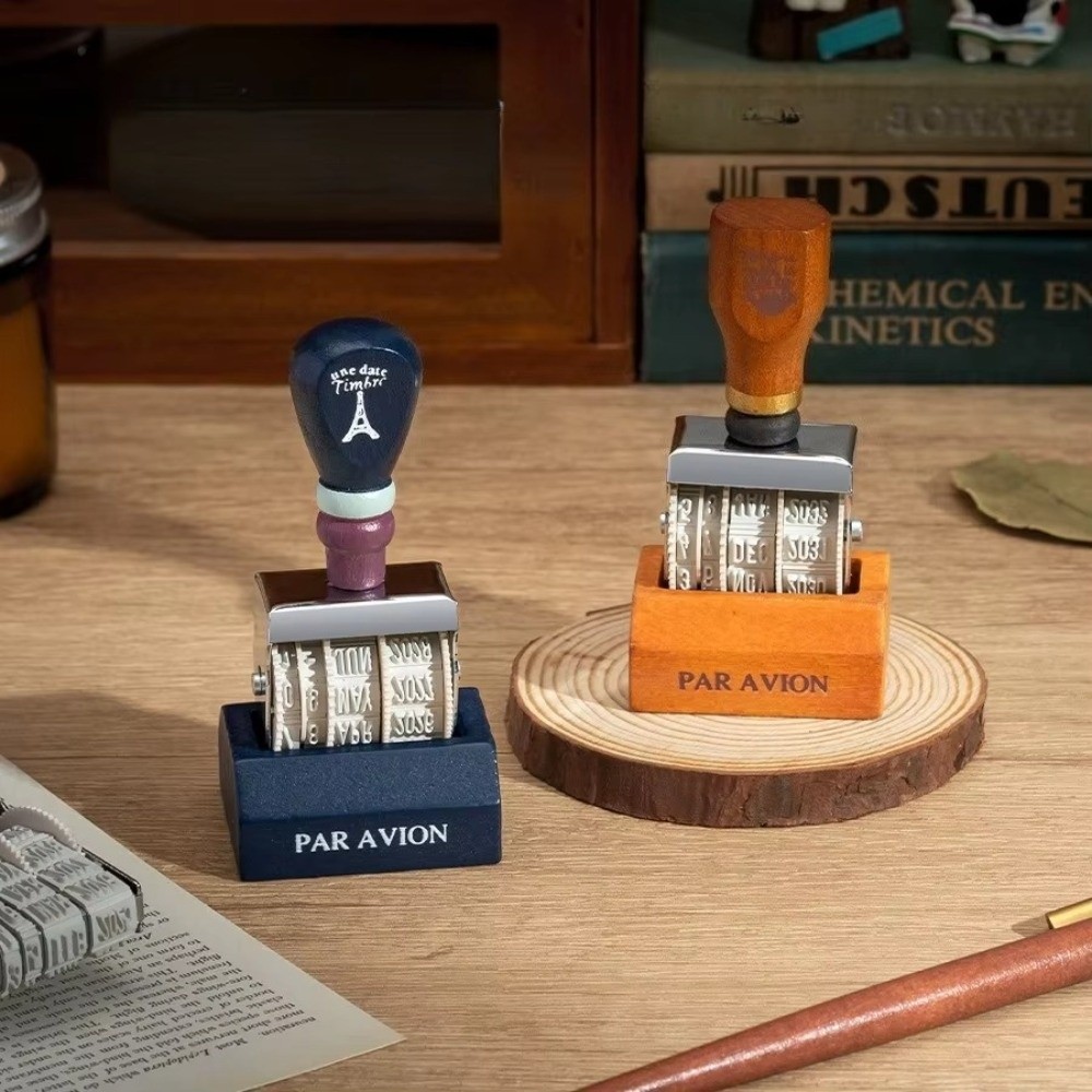 Retro Wooden Roller Date Seal  - Rubber Date Stamp のレビューと価格