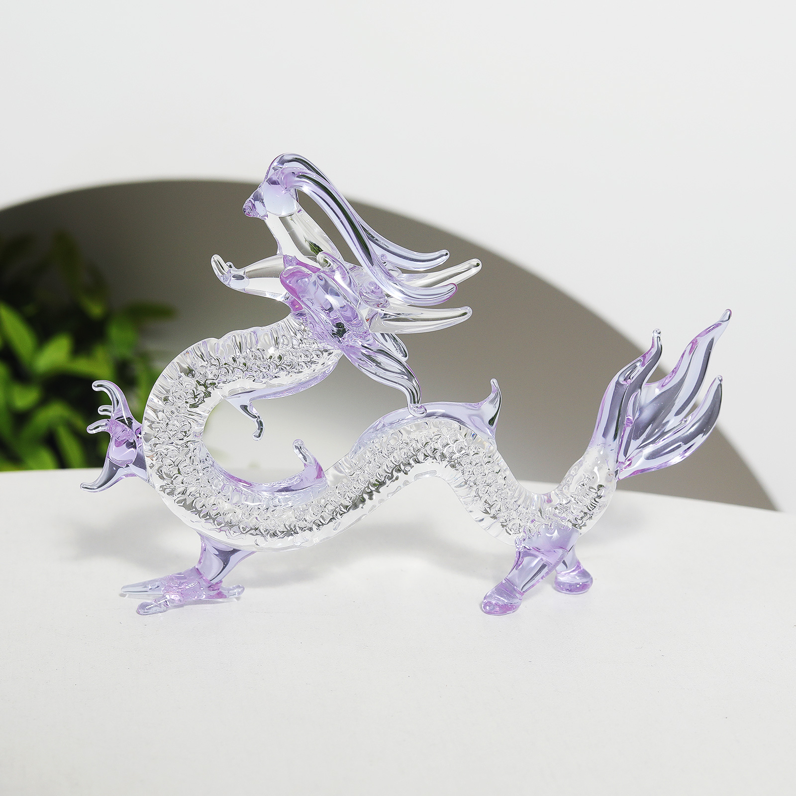 Purple Crystal Dragon Figurine - Book Weight Glass のレビューと価格