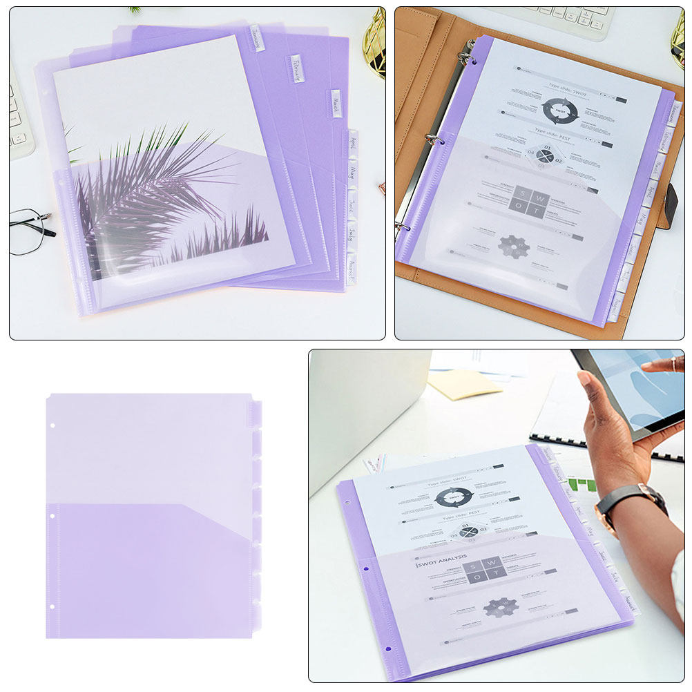 2Sets Binder Pockets Dividers  - Tab Divider A4 のレビューと価格