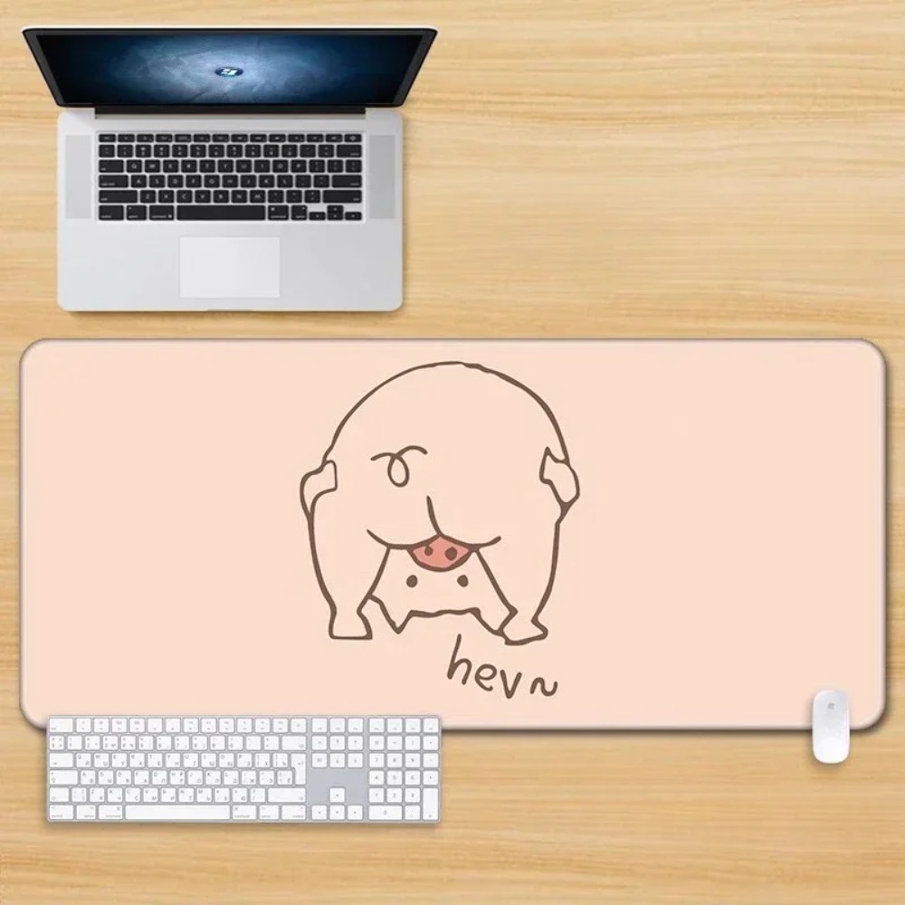 Lazy Funny Kawaii Lulu Pig Pu  - Leather Desk Pad のレビューと価格