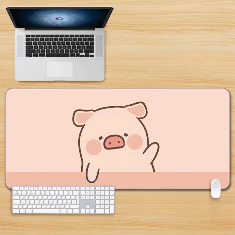 Lazy Funny Kawaii Lulu Pig Pu  - Leather Desk Pad のレビューと価格