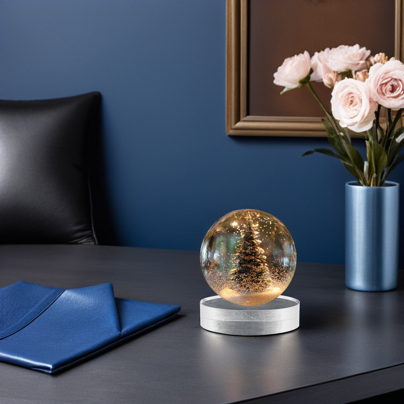 2Pcs Round Crystal Paperweight - Book Weight Glass のレビューと価格