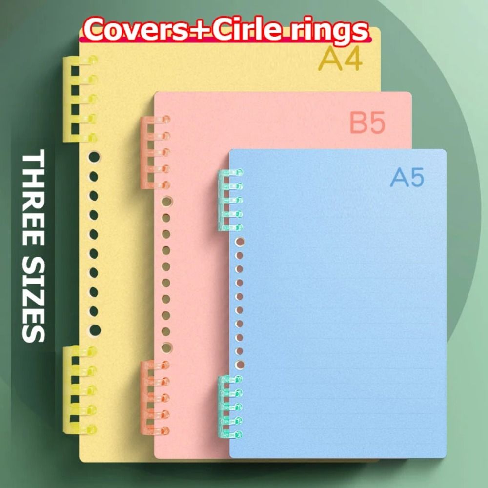 4Pcs PP Loose-leaf Book Cover  - Binder A4 Lever のレビューと価格