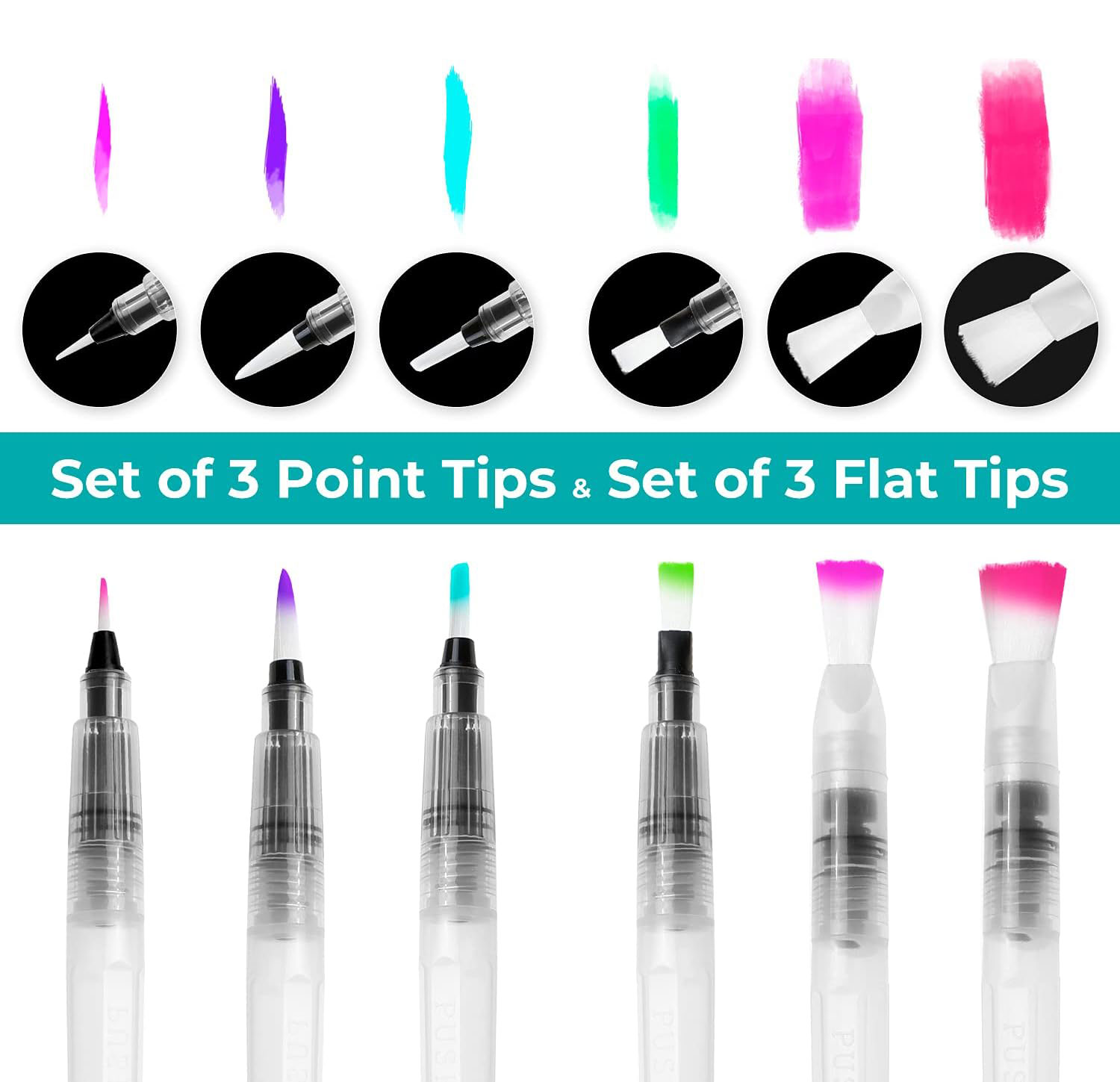 6/12/18pcs Water Color Brush P - Correction Pen Fine のレビューと価格