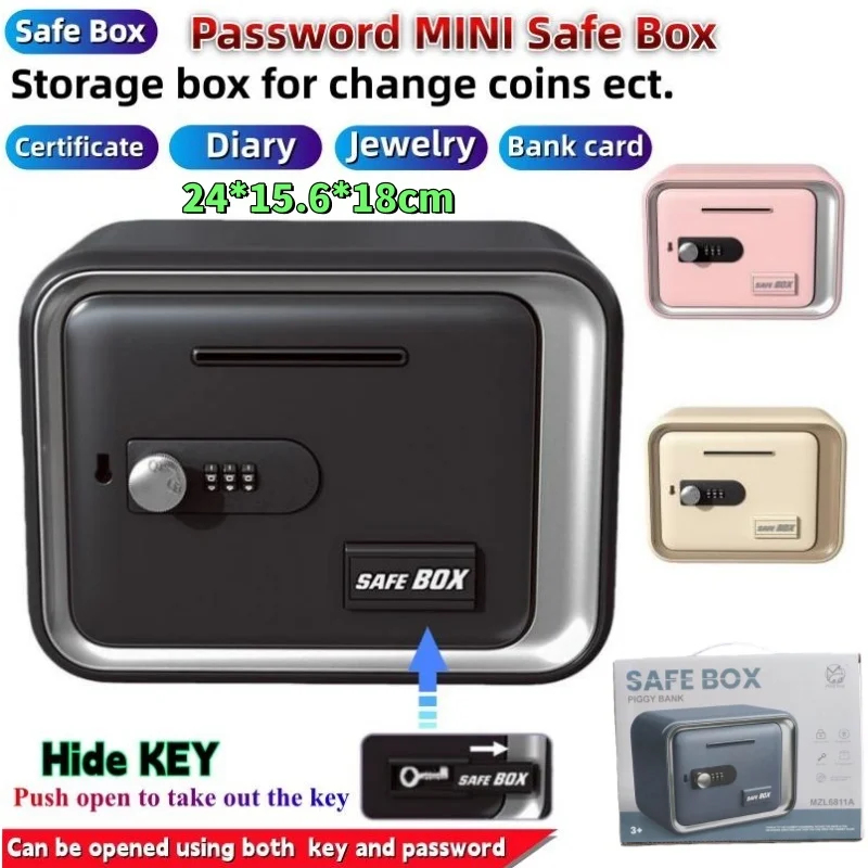 24x18x15cm Safe Box with Key L - Card Index Box のレビューと価格