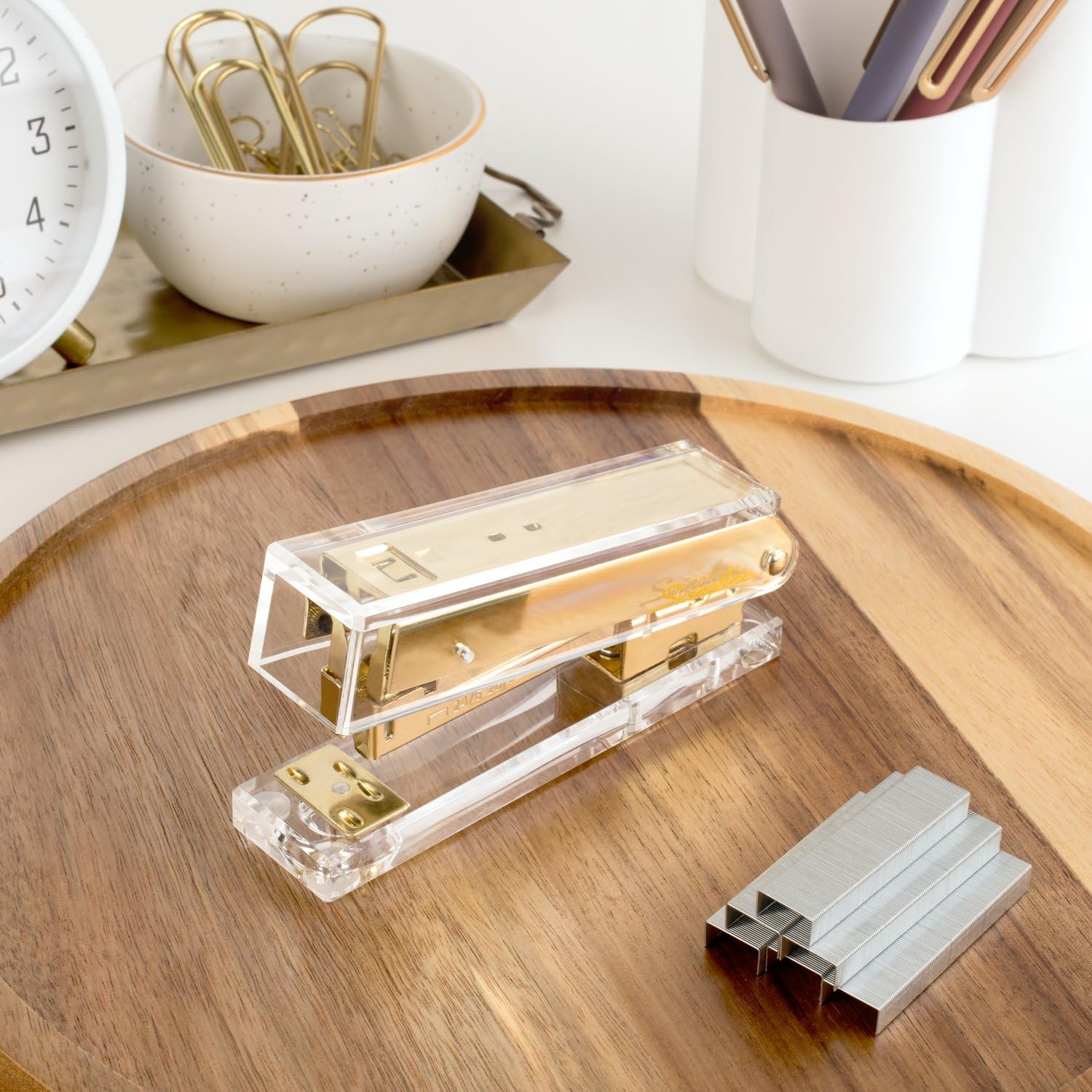 Clear Acrylic Gold Stapler, 20 - Stapler Half Strip のレビューと価格